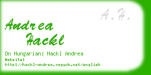 andrea hackl business card